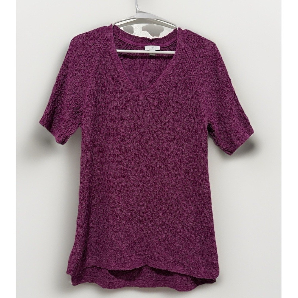 J.‎ Jill Pink Purple V neck Short Sleeve T Shirt Size Small